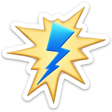 lightning striking out of a nose sticker