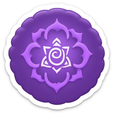 Violet crown chakra symbol 7 sticker