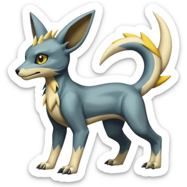 Manectric-Electrike-Lucio-Cubone-Umbreon-Marowak-Draco-Fakémon-hybrid-creature (full body), 4 legs sticker