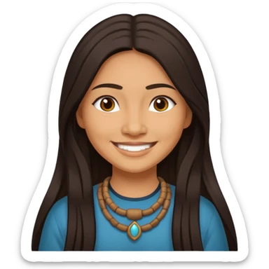 Create an Maliseet First Nation woman emoji based on my pictures sticker