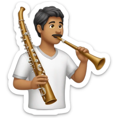 Erlandskian Jawekauo Flute horn Instrument Ethnic sticker