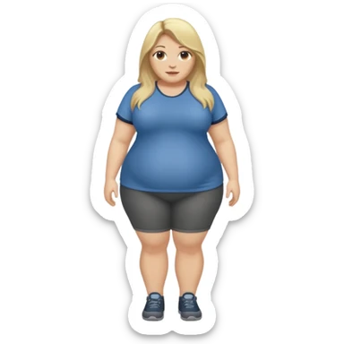 Full body, 38year old bbw mom, long dirty blonde hair sticker