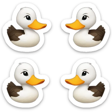 Un canard en croché  sticker