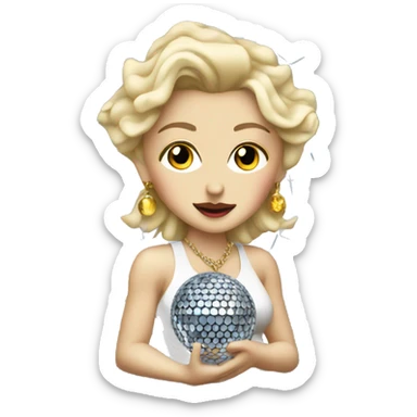 Madonna with a disco ball sticker