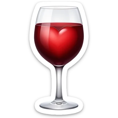 Wine-red Mahogany-red maroon-red heart shape sticker