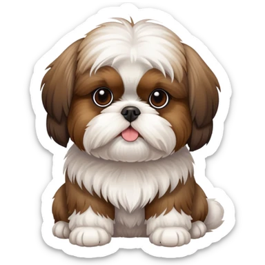 shih tzu dog sitting sticker