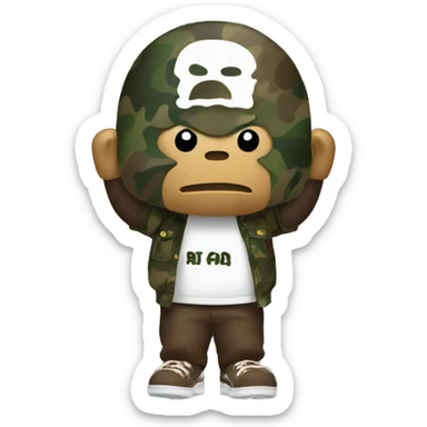 Bathing ape sticker