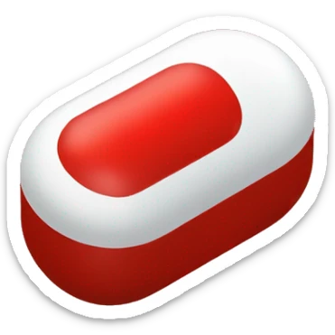 Plain red pill capsule sticker