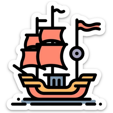 pirate ship sticker