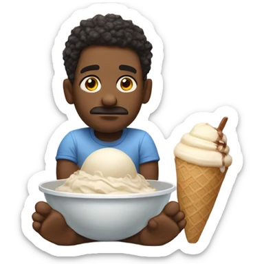 Too much ice cream makes Gregory upset about his big feet sticker