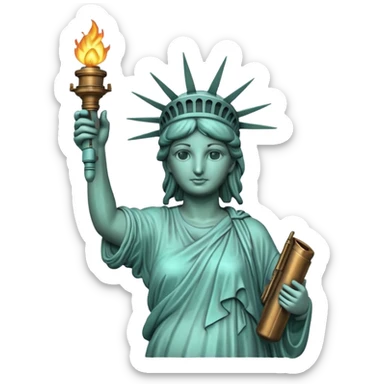 Statue of Liberty holding a torch sticker