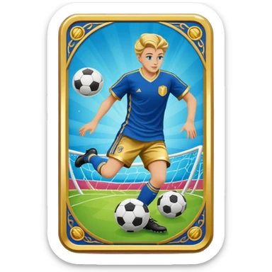 carta dei tarocchi magic che gioca a calcio sticker