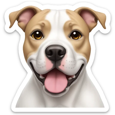 white staffordshire bull terrier sticker