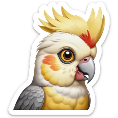 amazed cockatiel bird sticker