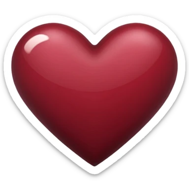 Maroon heart sticker