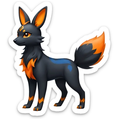 Houndour-Umbreon-Flareon-hybrid sticker
