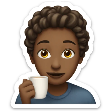 bff drinking tea sticker