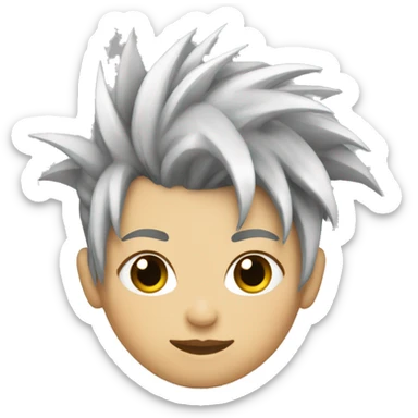 spike hair punk rock female sticker