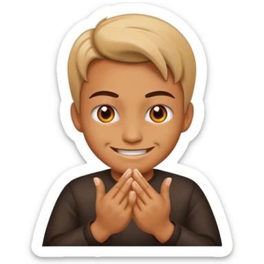 Evil smile rubbing hands together sticker