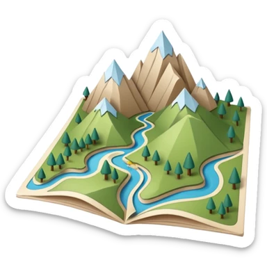 Map for hiking sticker