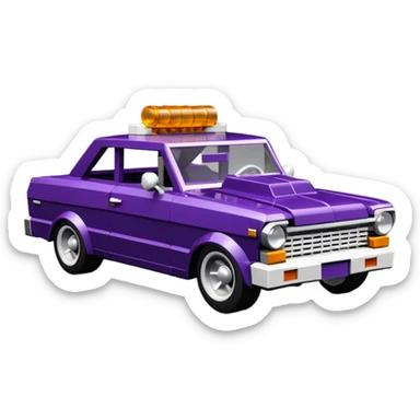 futuristic Jetson’s Lego midnight-dark-purple stealthy black metallic 1965 Chevy Nova SS street rat rod  understated  sticker