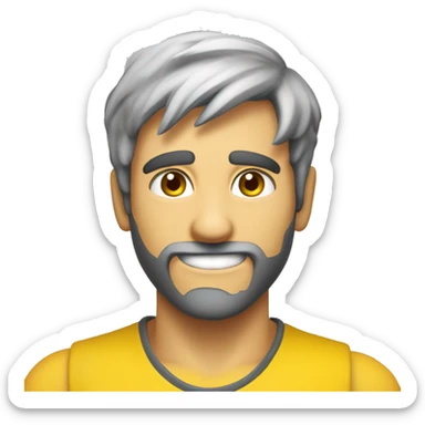 emoji amarelo a sorrir de extrema adrenalina com veias na testa e a deitar fumo das narinas sticker