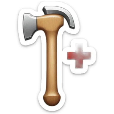 Redcross with hammer sticker