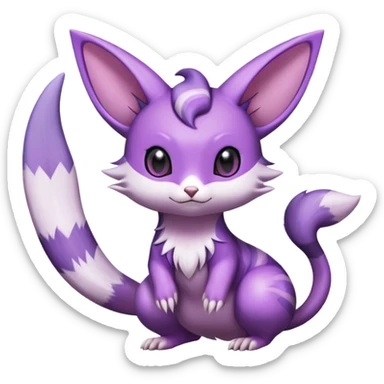 Shiny Furret-Espeon-Noibat-Hybrid (Full body) sticker