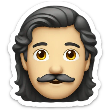 German with little mustache sticker