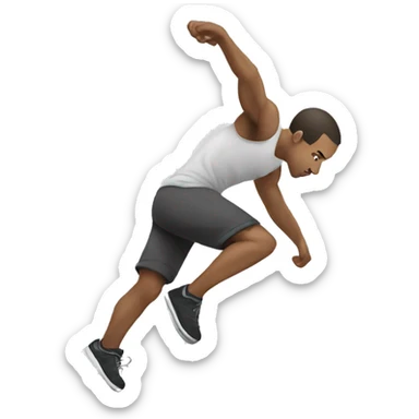 parkour white person sticker