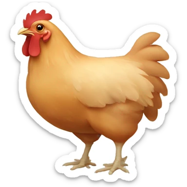 chicken thigh simple icon sticker