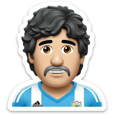 Diego Maradona levantando la copa del mundo sticker