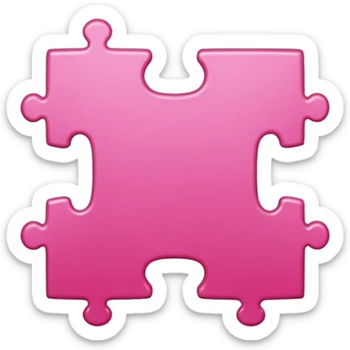 A pink piece of a puzzle  sticker