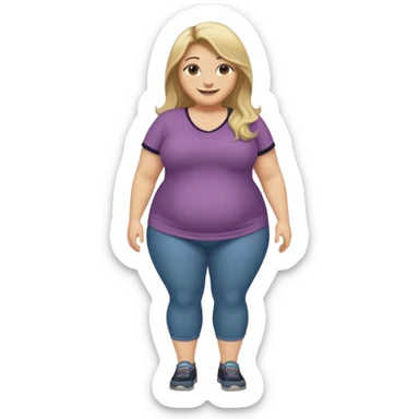 Full body, 38year old bbw mom, long dirty blonde hair sticker