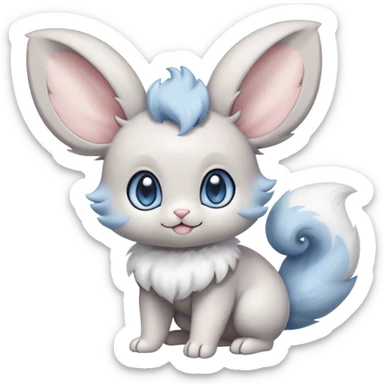 Minccino-Espurr-Cinccino-creature-hybrid sticker