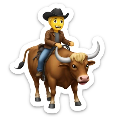 Ride a bull sticker