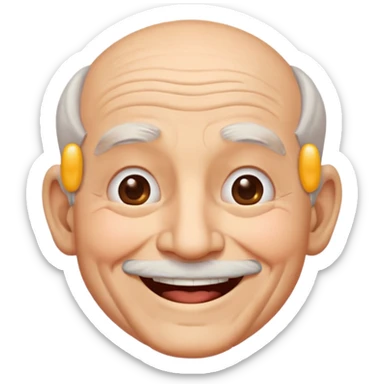 Puedes  hacer un abuelo en emoji sticker