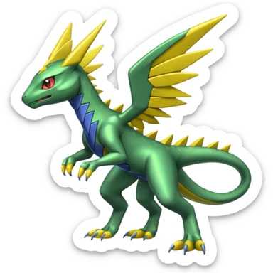 Vikavolt-Peppercat-Sceptile-Genesect-Miraidon-fusion, full body sticker