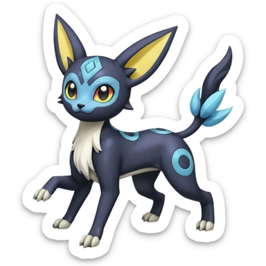 Meloetta-Umbreon-Absol-Zekrom-Gatomon-Pteromon-hybrid sticker