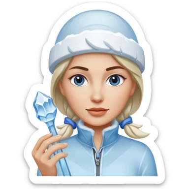 female ice sculptor sticker