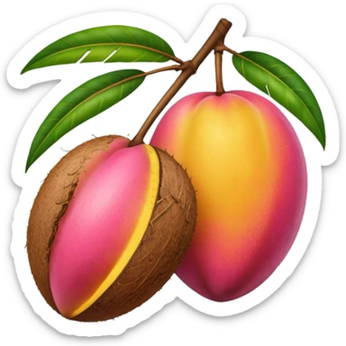mango rosa y coco sticker