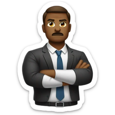 HR-manager crossed arms angry sticker