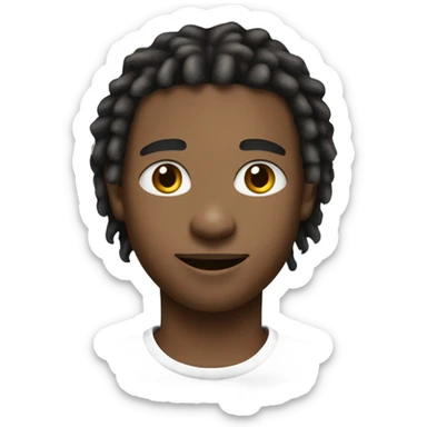 A young African-American male with short, thick dreadlocks, a friendly, confident smile, a trimmed goatee, and sharp facial features. He is wearing a cap. sticker