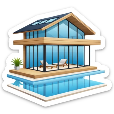 pool house sticker