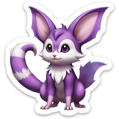 Shiny Furret-Espeon-Furret-Noibat-Noivern-Hybrid (Full body) sticker