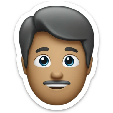 Letter M on thr blue background  sticker