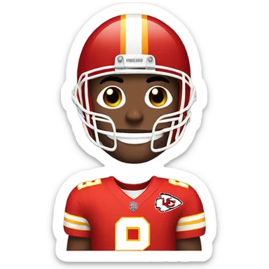 Josh in Chiefs jersey sticker