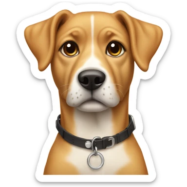 realistic dog with collar with more tan sticker