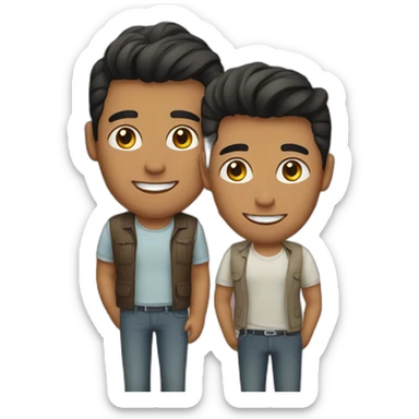 latino gay couple sticker