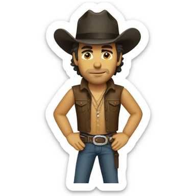 bruce springsteen cowboy sticker